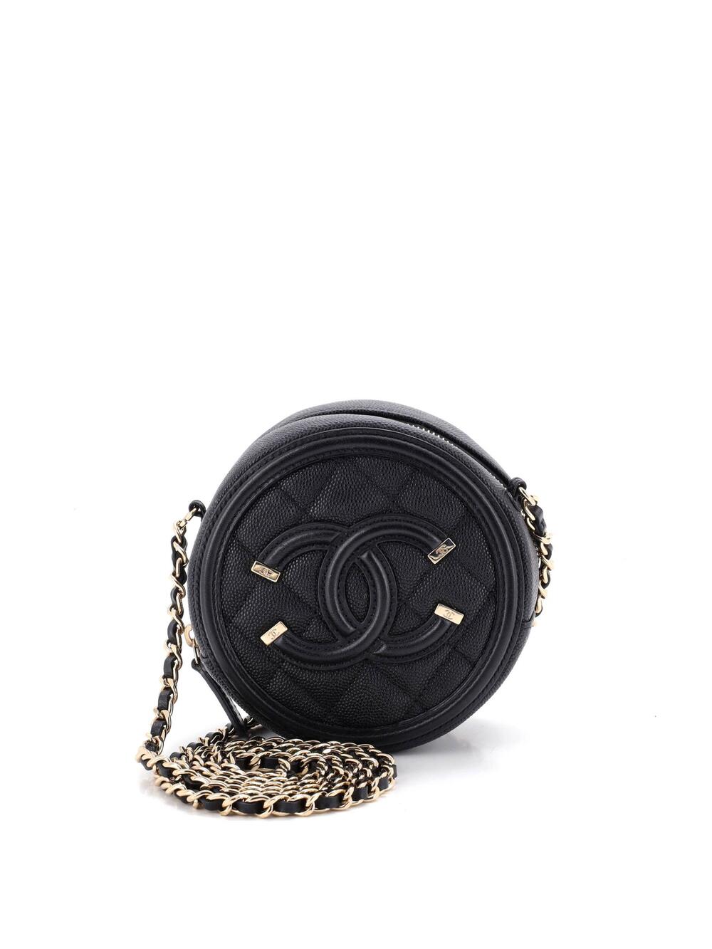 Chanel Filigree Round Clutch With Chain #269241C29B